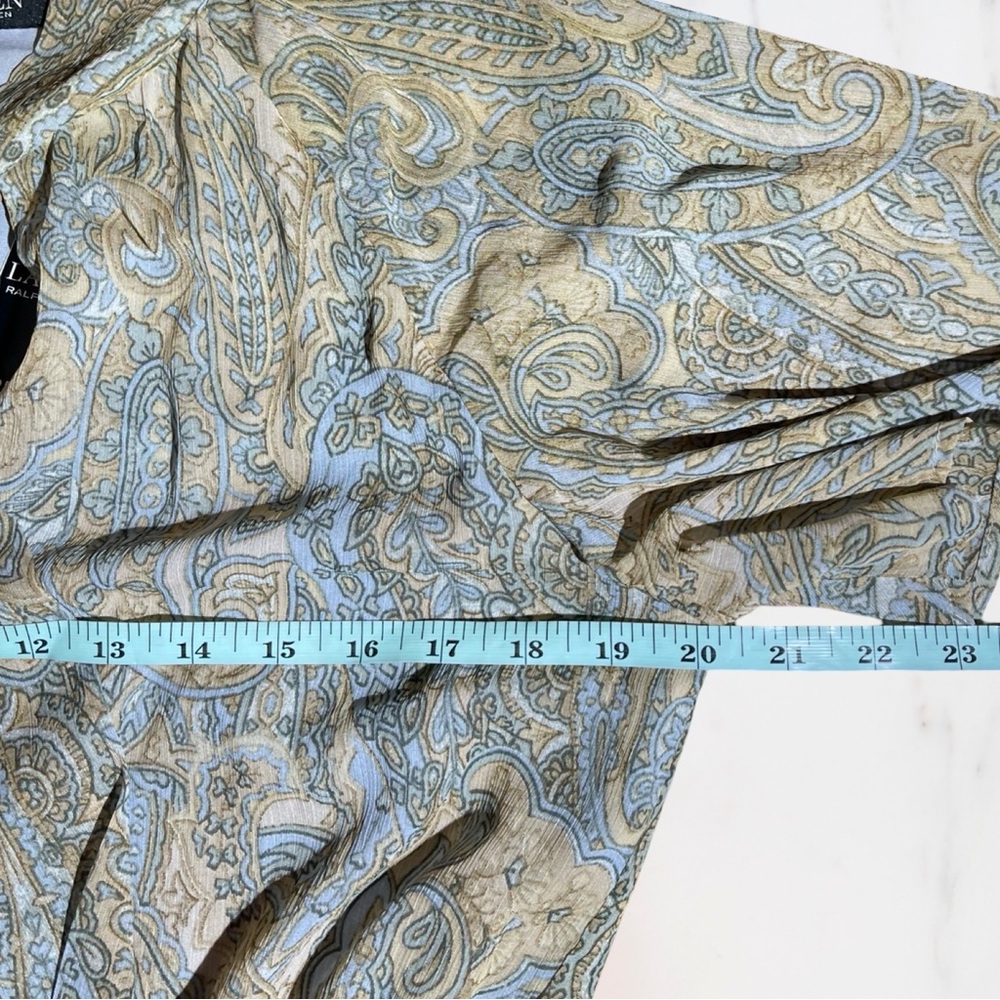 Lauren Ralph Lauren Women's Paisley Georgette Tie-Neck Dress~ NWT! - Picture 7 of 14